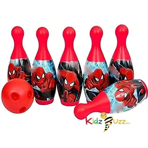 6 Pin 1 Ball Spiderman Bowling Game Set for Kids