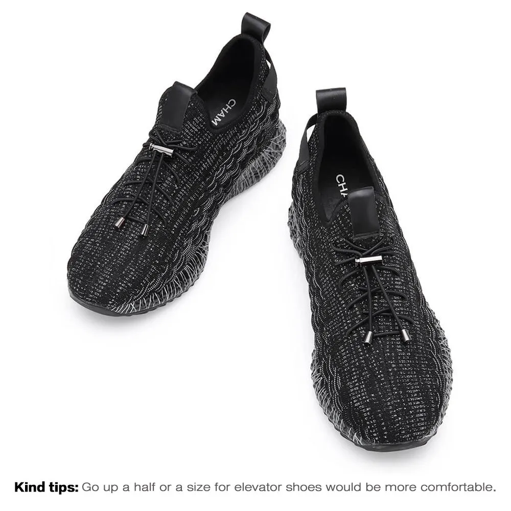 7 CM / 2.76 Inches CMR CHAMARIPA Elevator Sneakers Black Height Increasing Sneakers