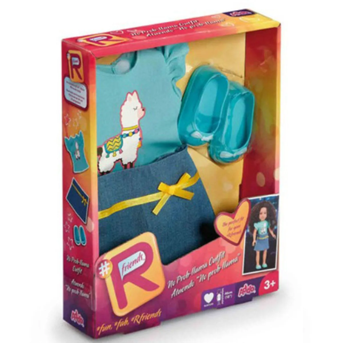 Addo R Friends No Prob-Llama Top & Skirt Set Teal