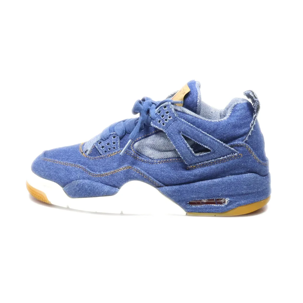 Air Jordan Levis X Air Air Jordan 4 Retro Sport Shoes Fabric Blue Colour For Men