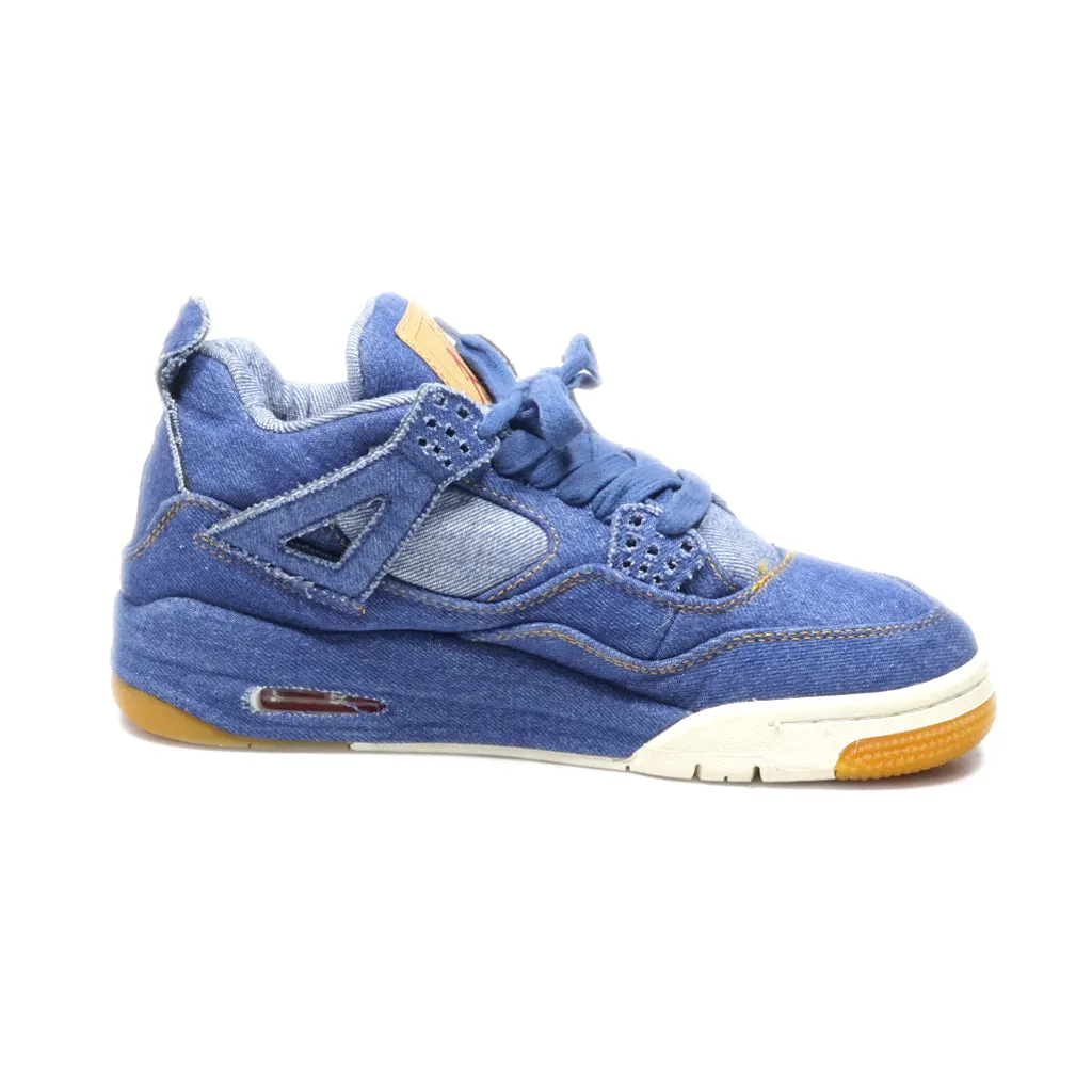 Air Jordan Levis X Air Air Jordan 4 Retro Sport Shoes Fabric Blue Colour For Men