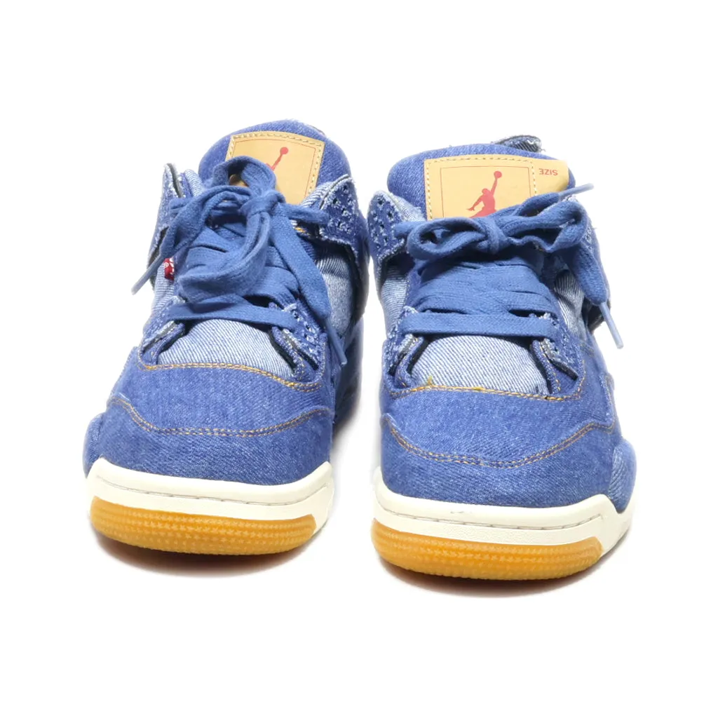 Air Jordan Levis X Air Air Jordan 4 Retro Sport Shoes Fabric Blue Colour For Men