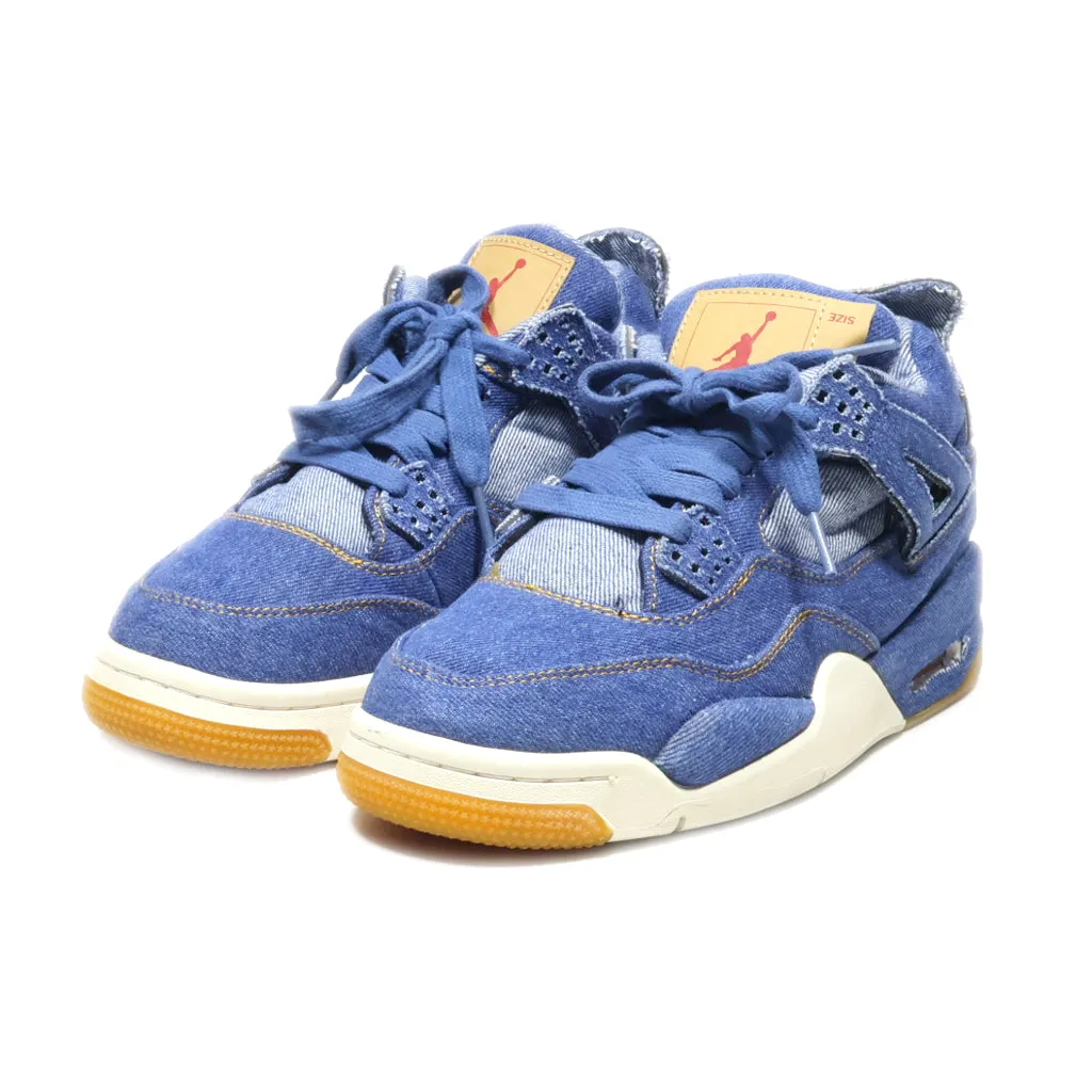 Air Jordan Levis X Air Air Jordan 4 Retro Sport Shoes Fabric Blue Colour For Men