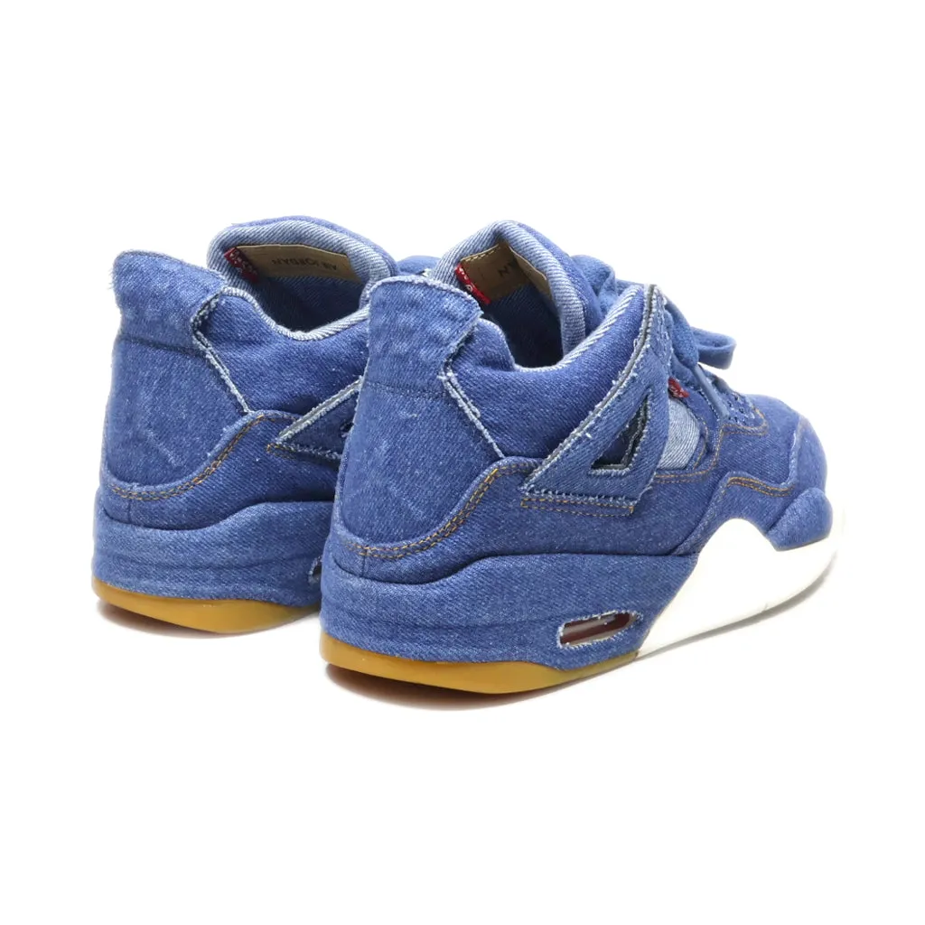 Air Jordan Levis X Air Air Jordan 4 Retro Sport Shoes Fabric Blue Colour For Men
