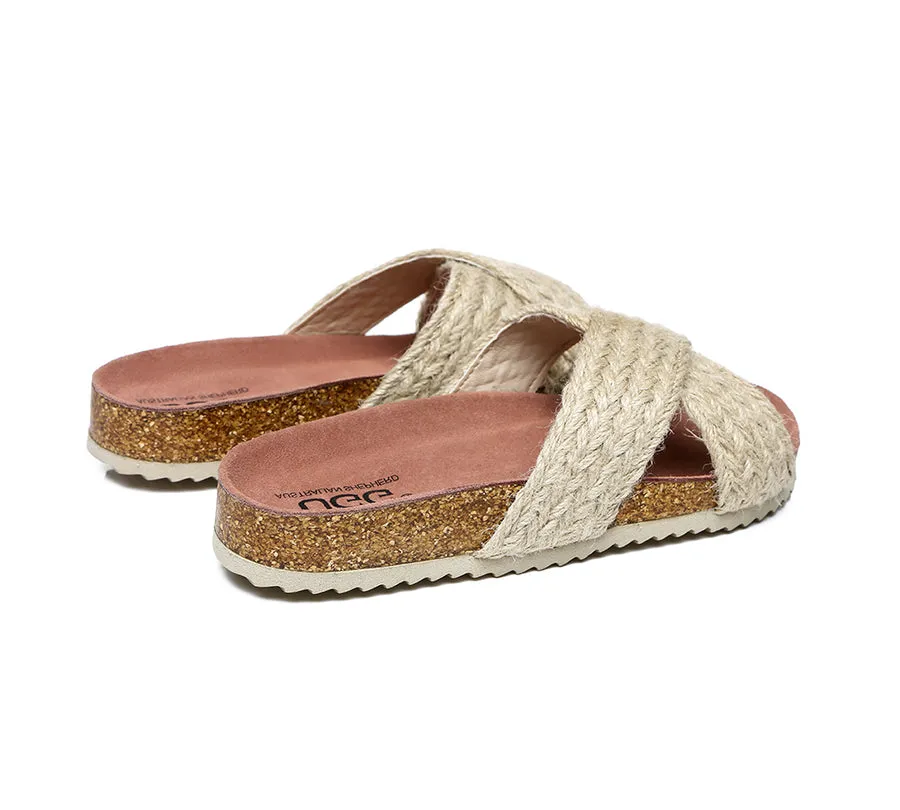Australian Shepherd UGG Women Sandals Espadrilles Flat Slide Milo