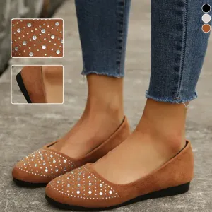 Betterthy Women's Rhinestone Flat Shoes
