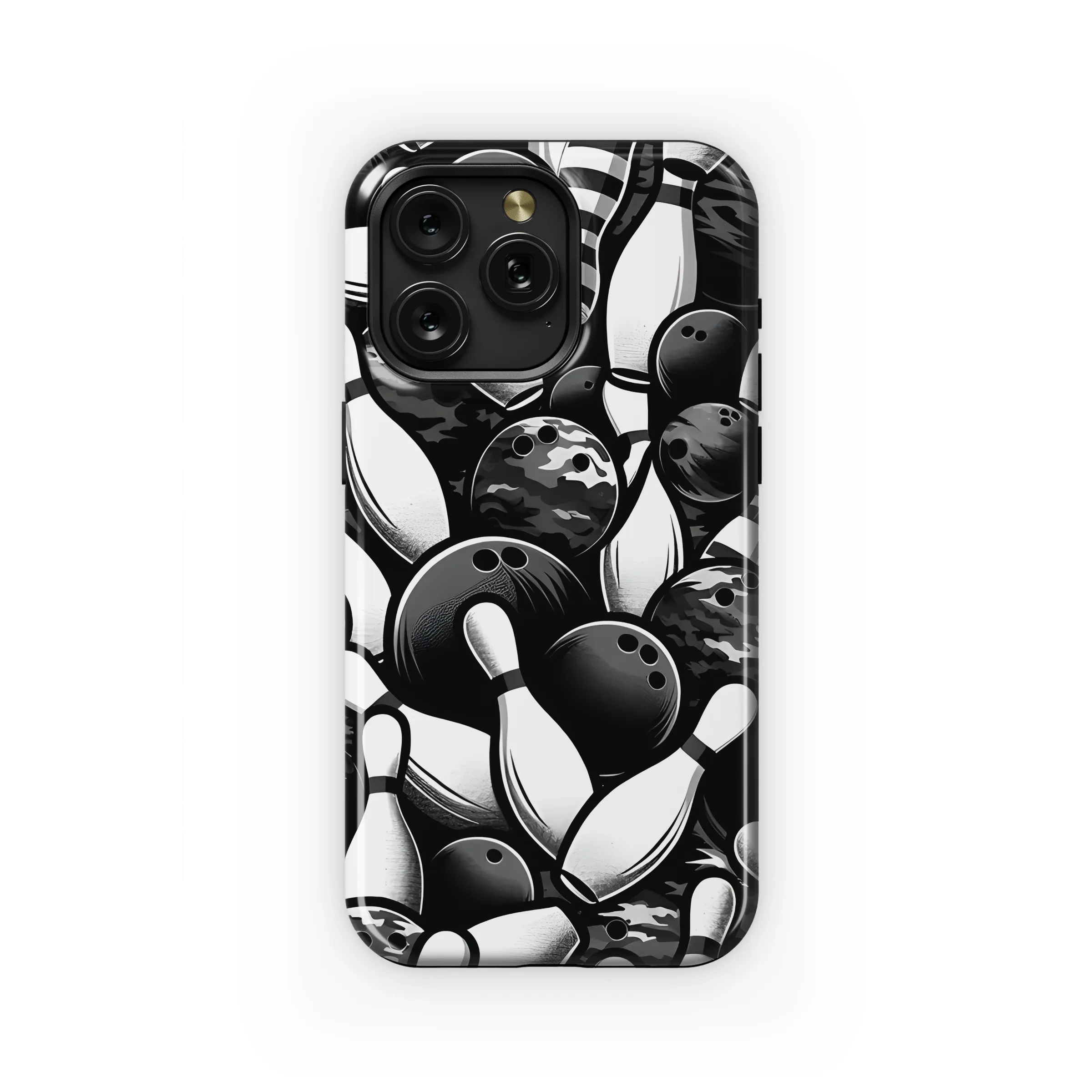 Bowling Balls and Pins Camouflage Phone Case iPhone Samsung Cover Pixel 3434