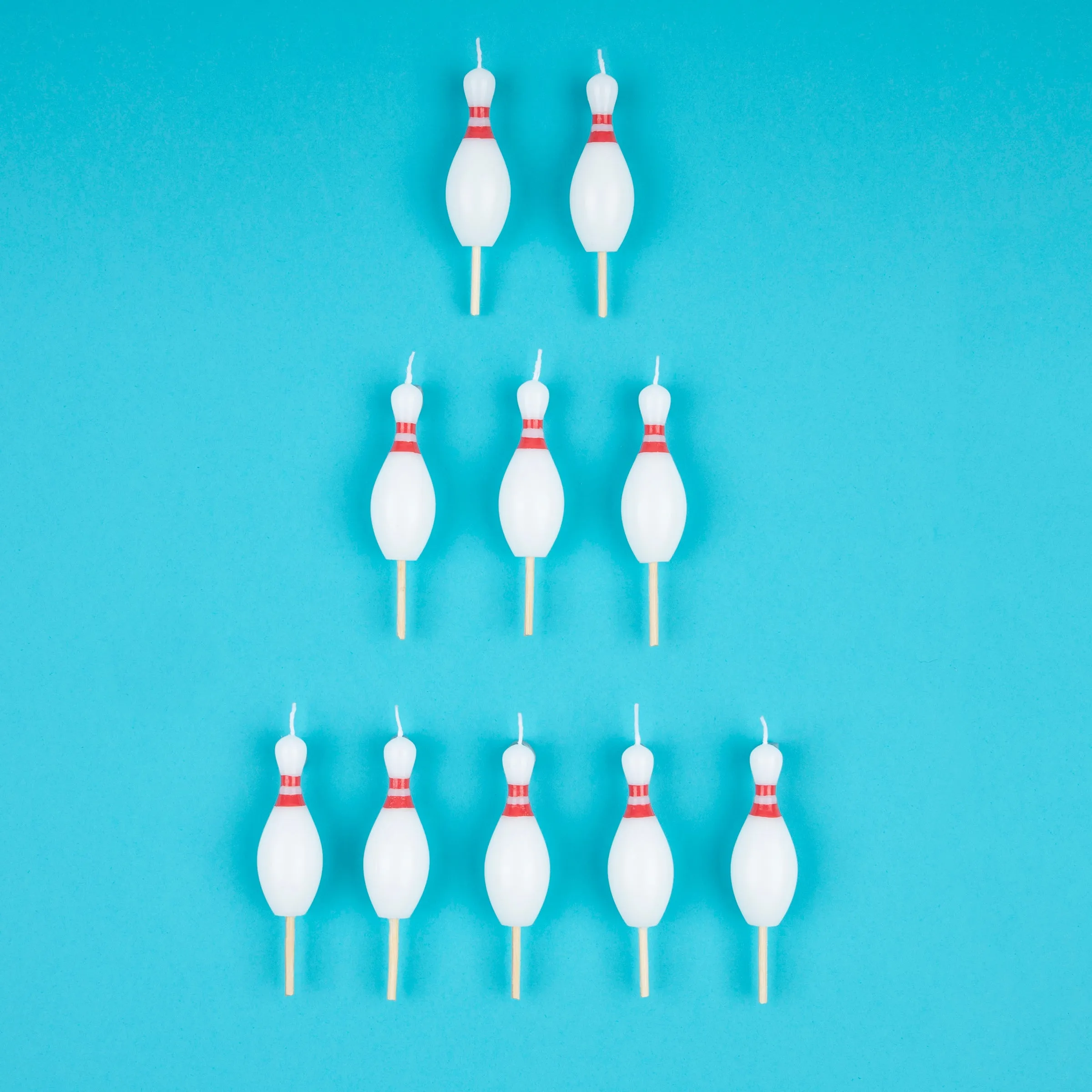Bowling Pin Candles (x 10)