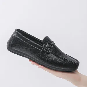 British high-end breathable men's shoes with one foot, Doudou loafers, comfortable driving, low-top summer flat bottom Wenzhou