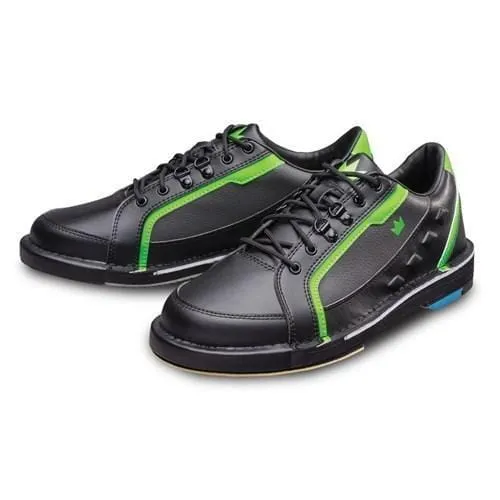 Brunswick Mens Punisher Black Neon Green Right Hand Wide Bowling Shoes