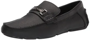 Calvin Klein Men's Magnus Driving Style Loafer, Black Weave Emboss 001, 10