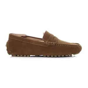 Caramel Suede Men&#039;s Driving Moccasins - FERGUSON