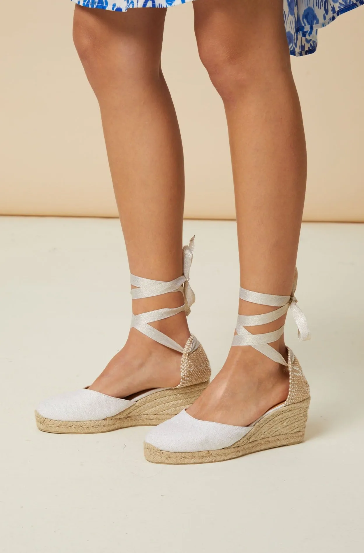 Carina Canvas Wedge Espadrilles | Ivory