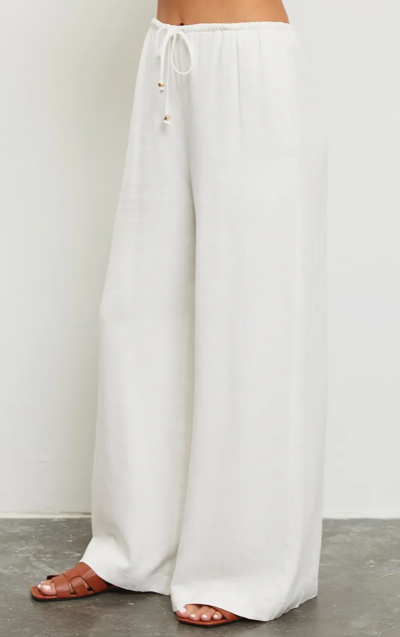 Drawstring Wide Leg Pant