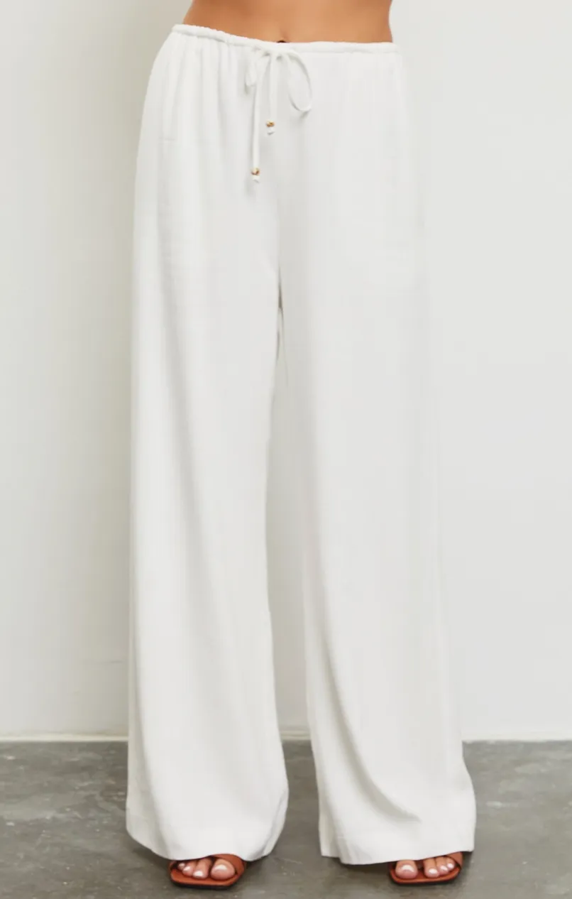 Drawstring Wide Leg Pant