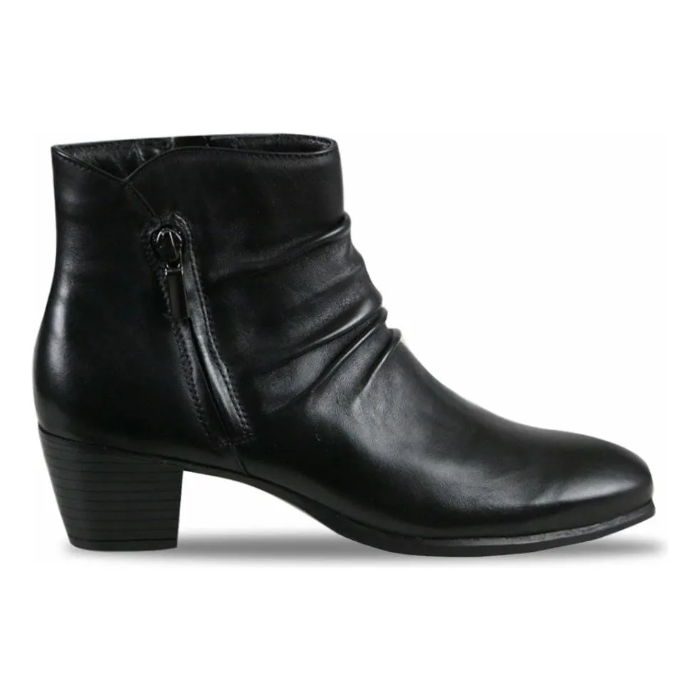 Elliot Black Leather Ankle Boots LIMITED STOCK