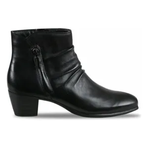Elliot Black Leather Ankle Boots LIMITED STOCK
