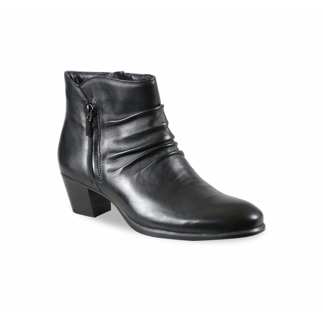 Elliot Black Leather Ankle Boots LIMITED STOCK