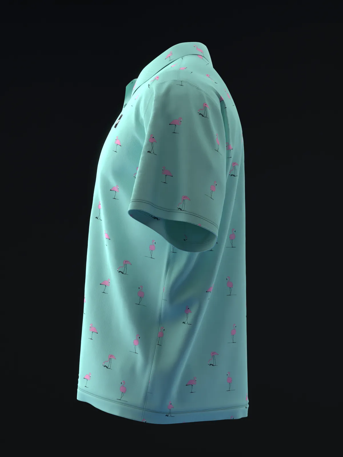 FAIRWAYS - FLAMINGOS - NEON TEAL - BOWLING POLO