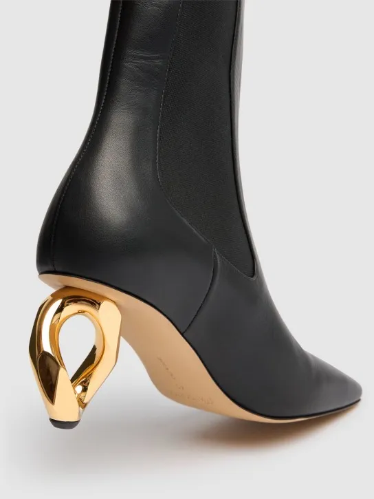JW Anderson   75mm Ankle boots w/ chain heel 