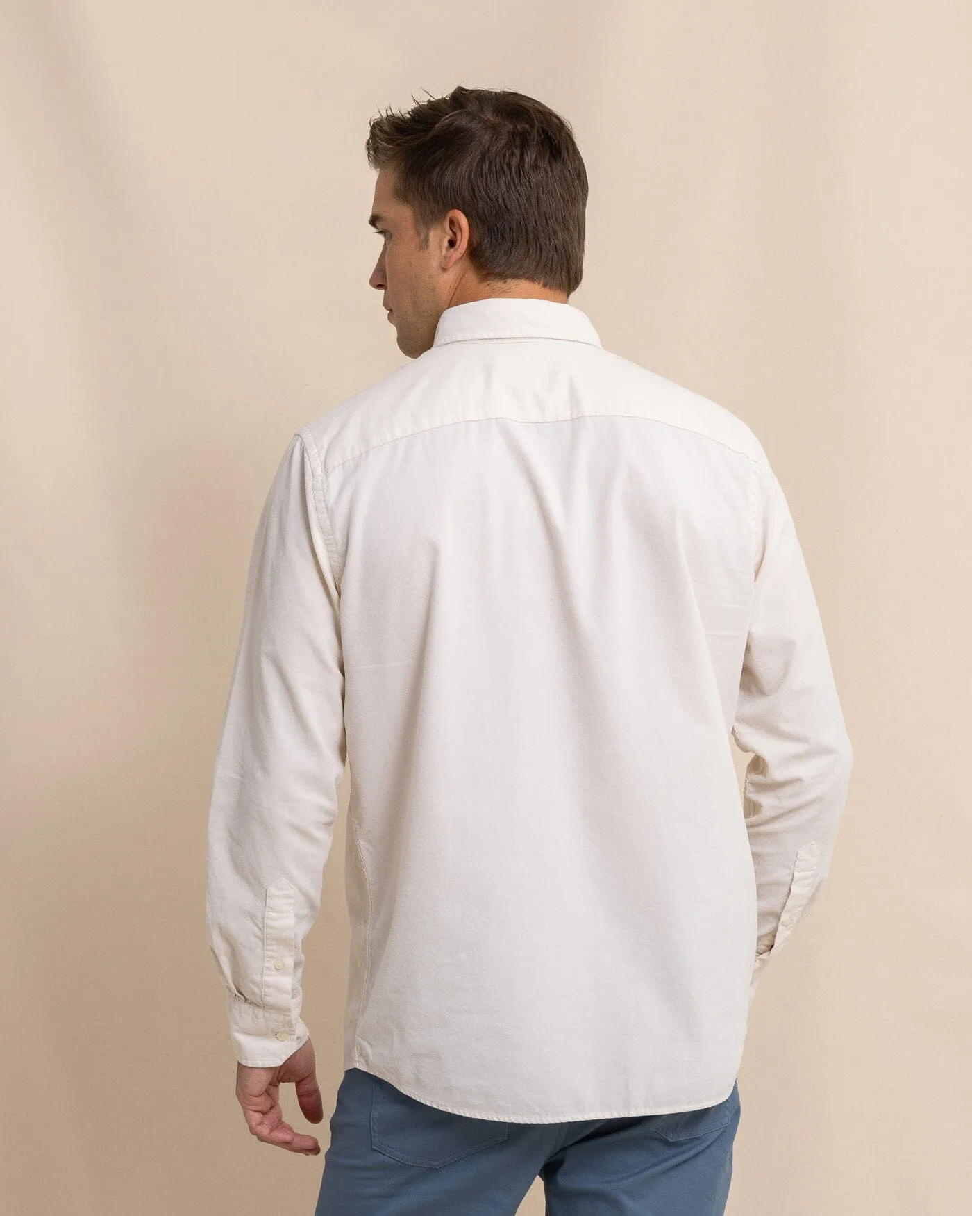 Lightweight Bedford Cord Long Sleeve Sport Shirt