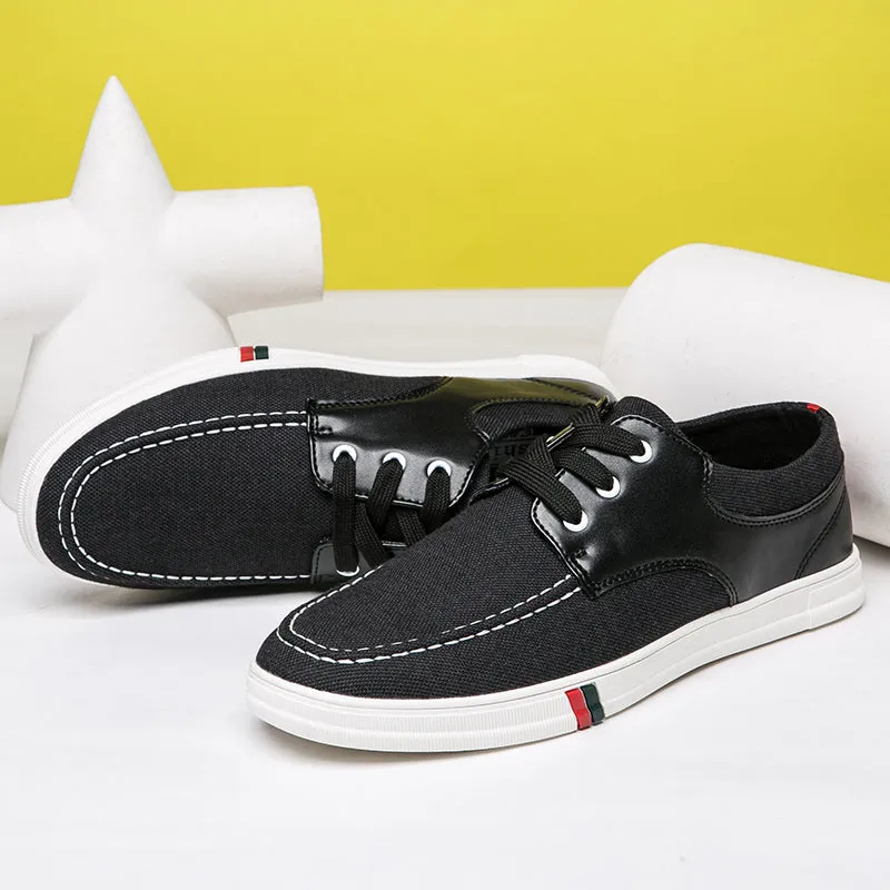 Mens Casual Lace Up Canvas Shoes Fashion Walking | runandup