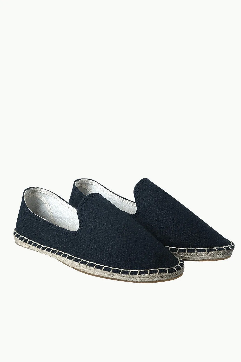 Men's Navy Ditsy Print Jute Espadrilles