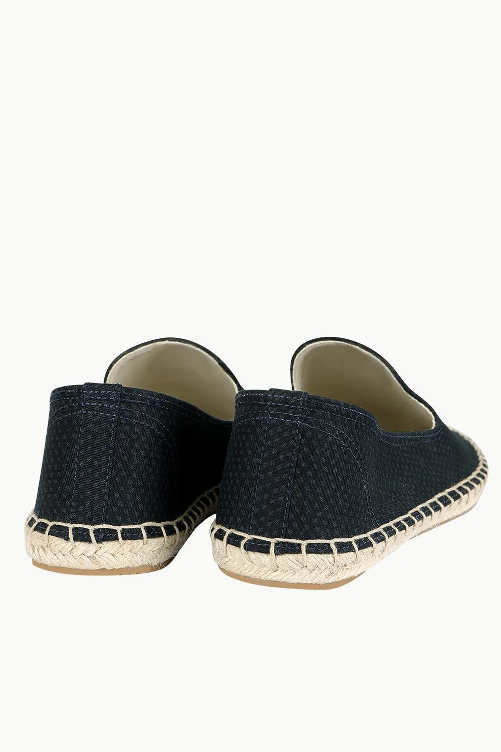 Men's Navy Ditsy Print Jute Espadrilles