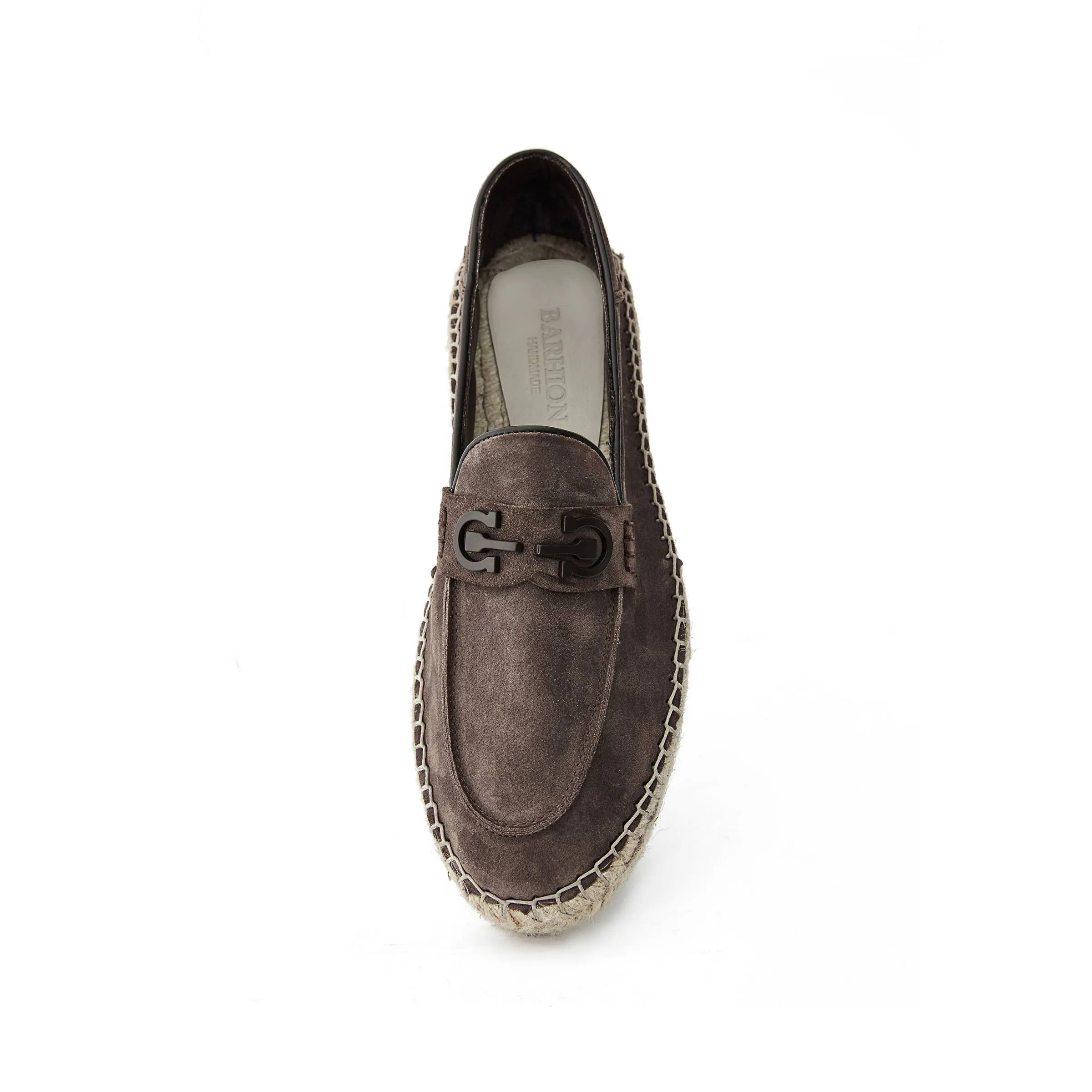 Men's Suede Calf Leather Handmade Espadrilles M9008