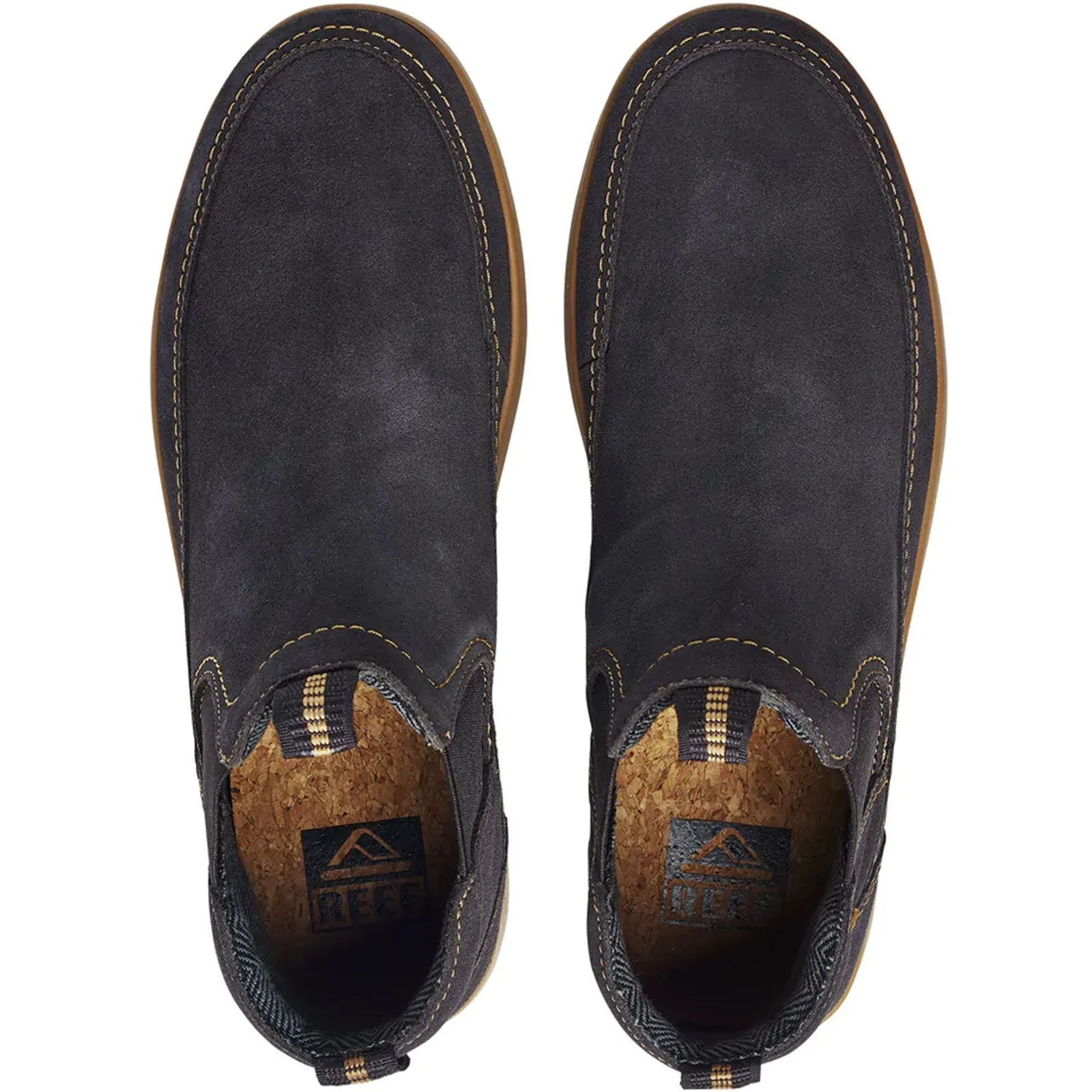 Reef Mens Cushion Swami Suede Ankle Boots - Black Rock