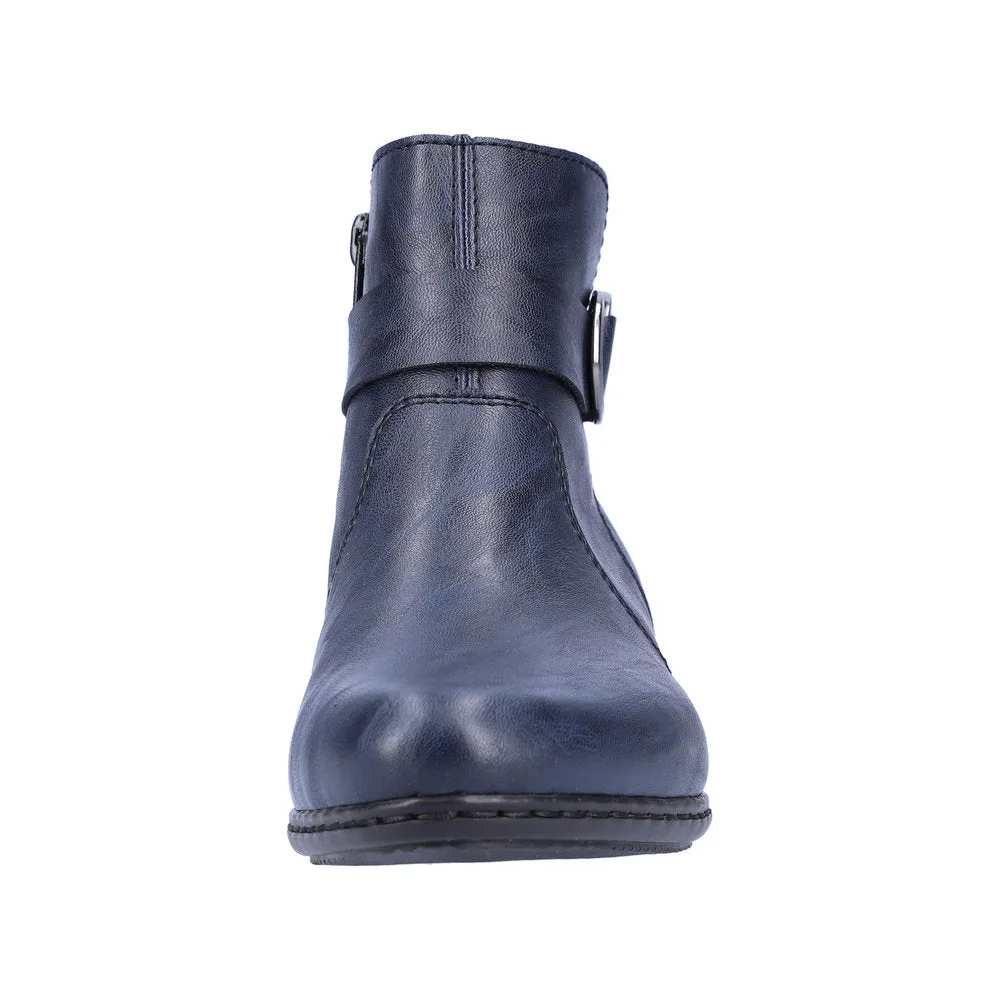 Rieker Y0775-14 Ladies Ocean Side Zip Ankle Boots
