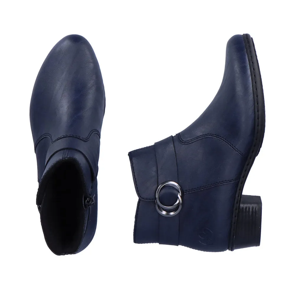Rieker Y0775-14 Ladies Ocean Side Zip Ankle Boots