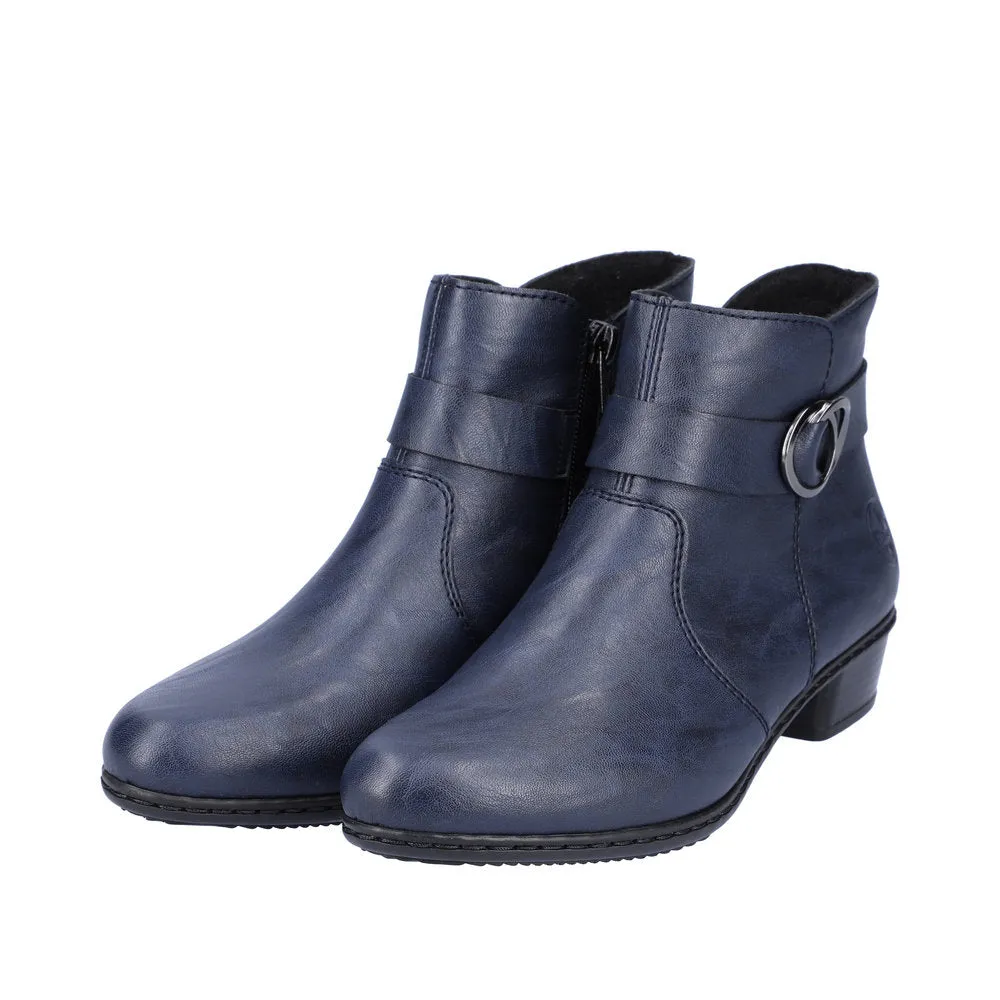 Rieker Y0775-14 Ladies Ocean Side Zip Ankle Boots