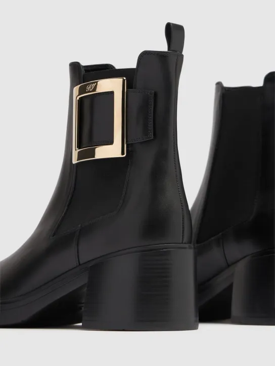 Roger Vivier   60mm Viv Ranger leather ankle boots 