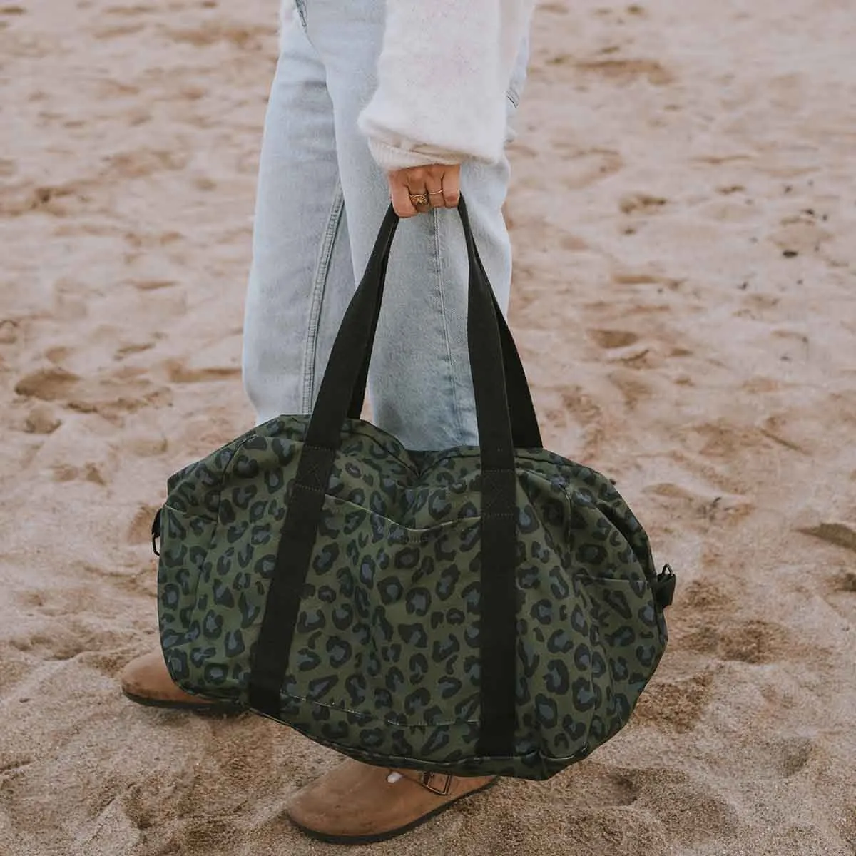 Rose in April, Bowling Weekend/Changing Bag, Leopard Khaki