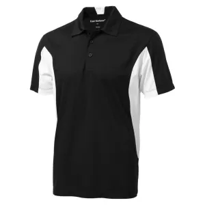 Snag Resistant Colour Block Sport Shirt Black-White