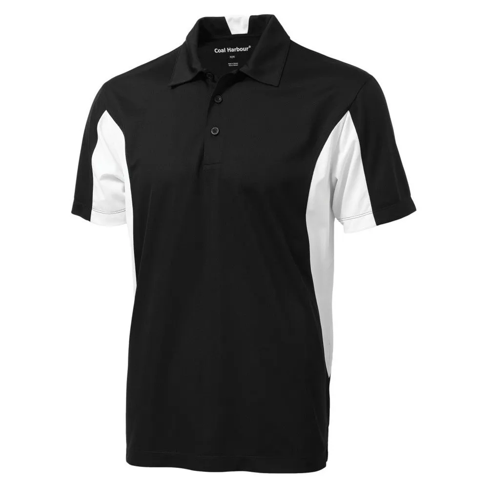 Snag Resistant Colour Block Sport Shirt Kelly Green-White