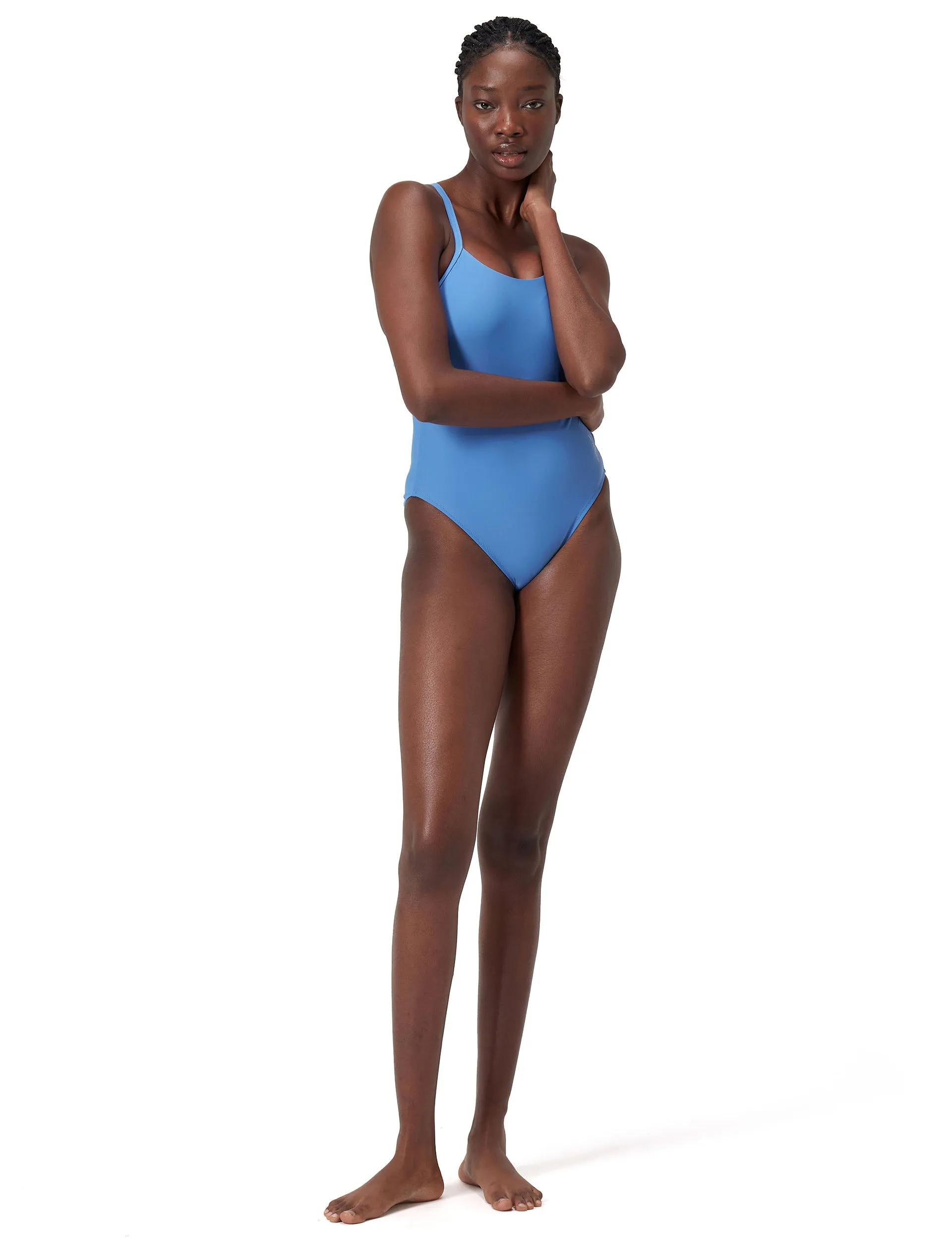 Solid Racerback One Piece - Blue