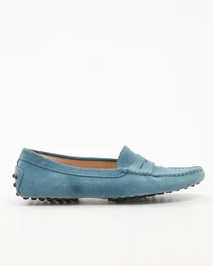 Tod's Blue City Gommini Suede Driving Shoes - 35