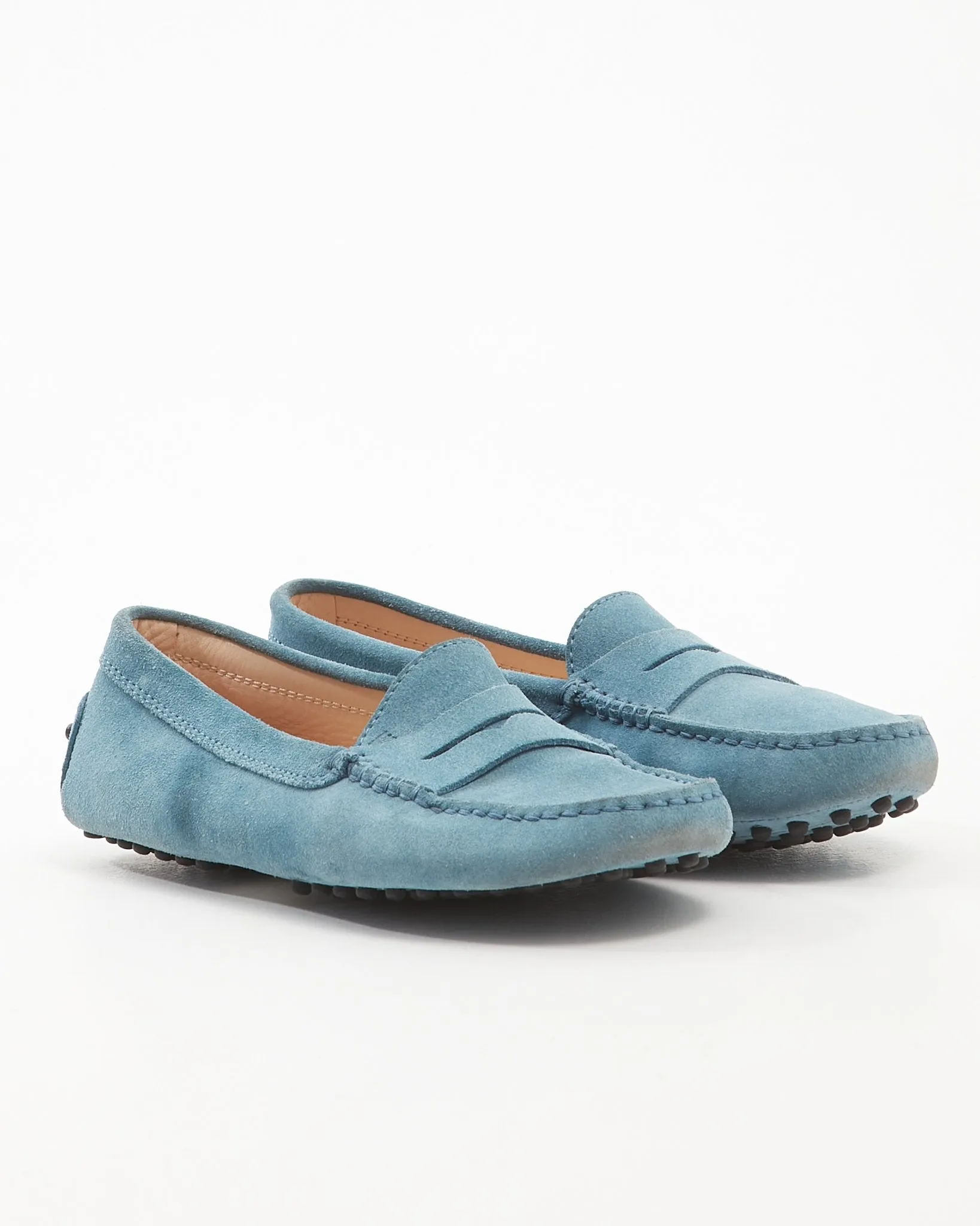 Tod's Blue City Gommini Suede Driving Shoes - 35