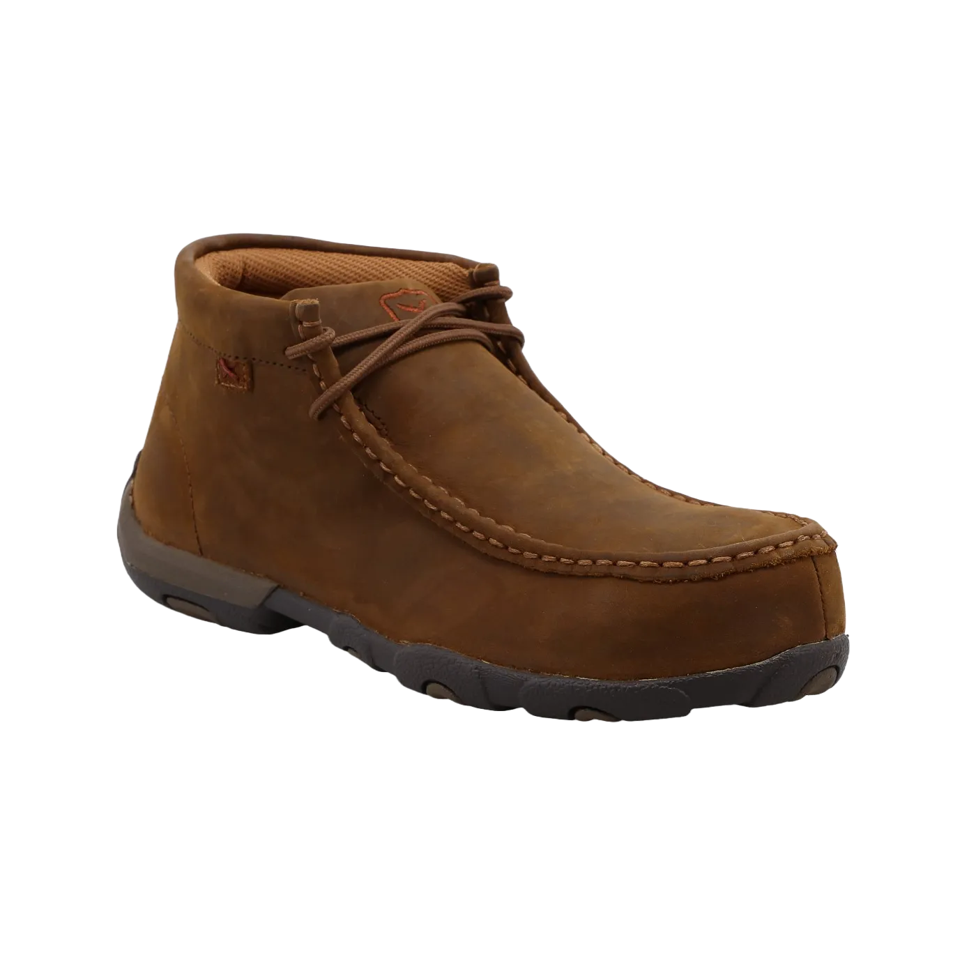 Twisted X® Ladies Work Chukka Driving Moc Distressed Saddle Brown Shoes WDMST01