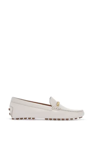 white lime calfskin driving loafer with low heel XXW22L0IT90U18 BIANCO CALCE