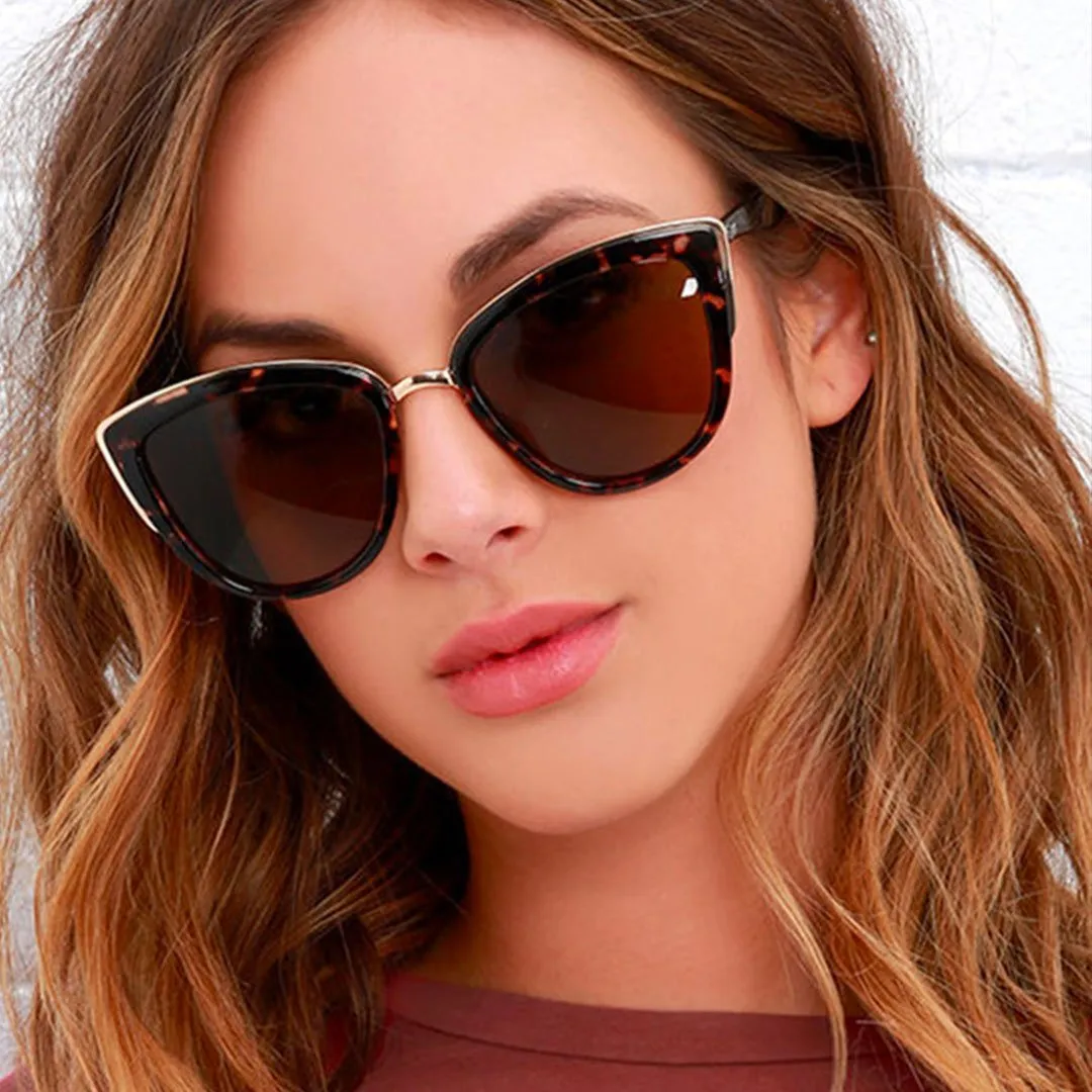 Women's Vintage Cat Eye Mirror Anti-Reflective Plastic Party Sunglasses