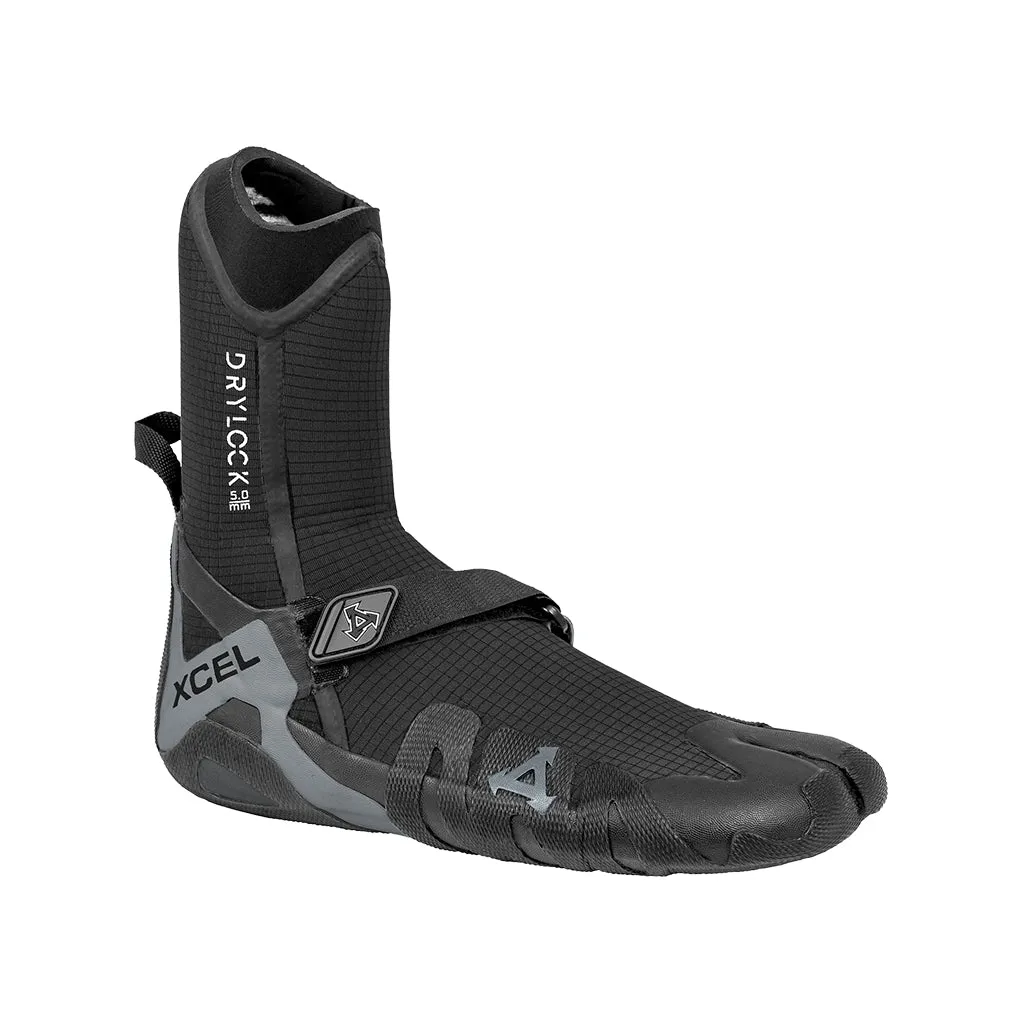 Xcel Drylock Split Toe 5mm
 Booties-Black/Grey